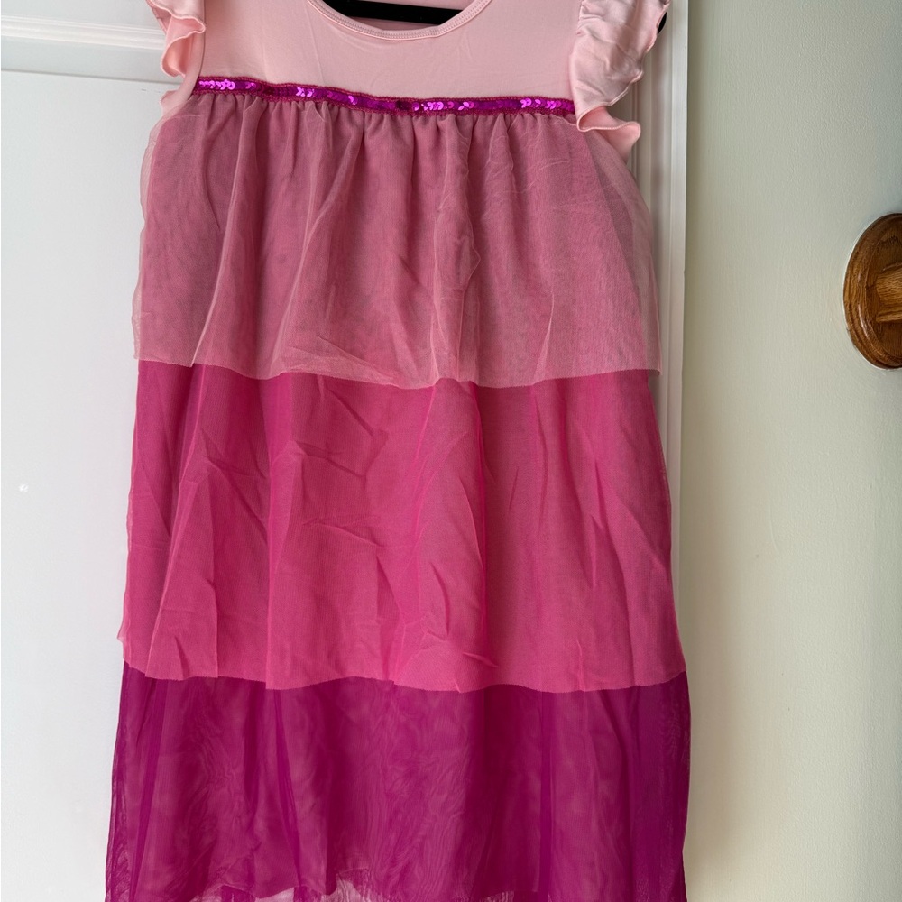 Dot Dot Smile Pink and Purple Layered Dress